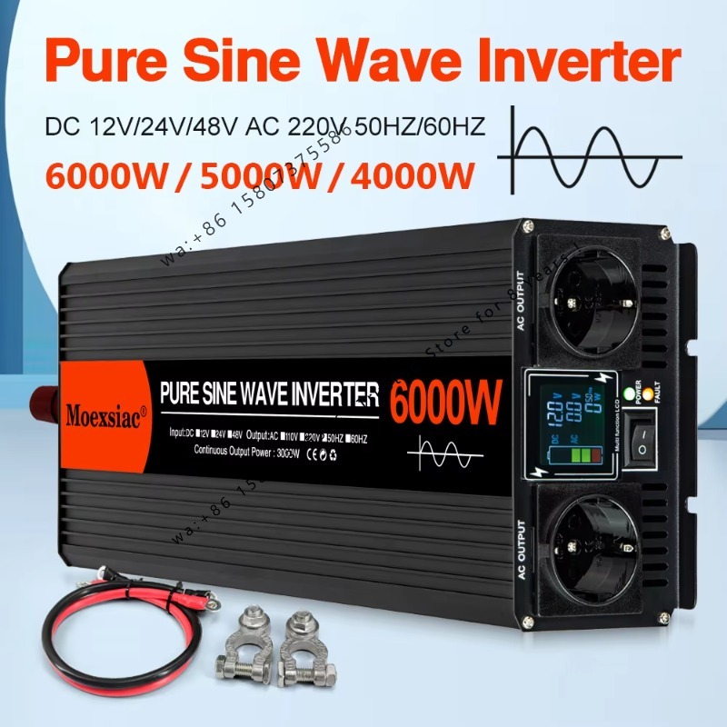 Pure Sine Wave Inverter 5000W 48V 220V - محول طاقة شمسية موجة جيبية نقية