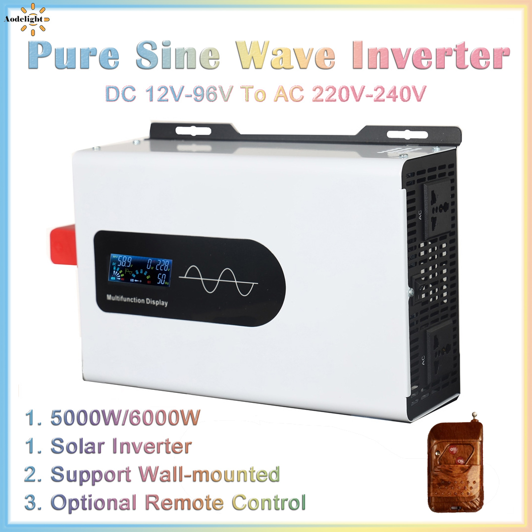 Off Grid Solar Inverter 48V 6000W - محول موجة جيبية نقي 12 فولت