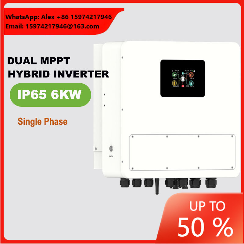 محول طاقة شمسية هجين أحادي الط - مراجعة Off Grid Solar Inverter 48V 6000W وسعره