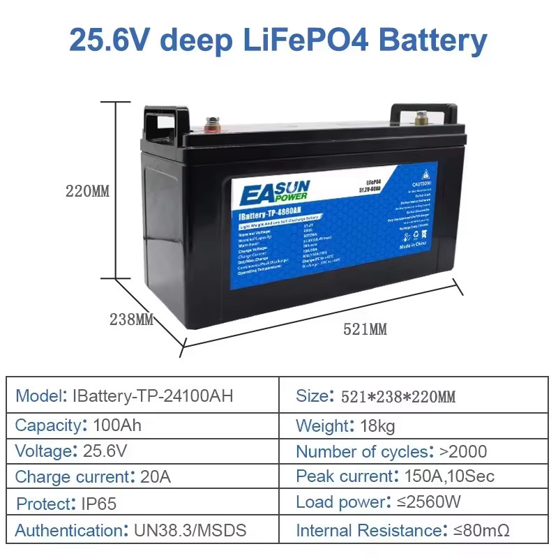 بطارية EASUN POWER LiFePO4 100 - مراجعة Grid Tie Inverter Limiter 2000W وسعره
